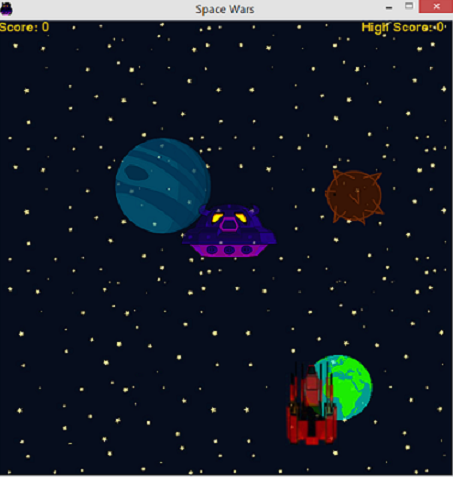 Space Wars game in python – I <3 CODE
